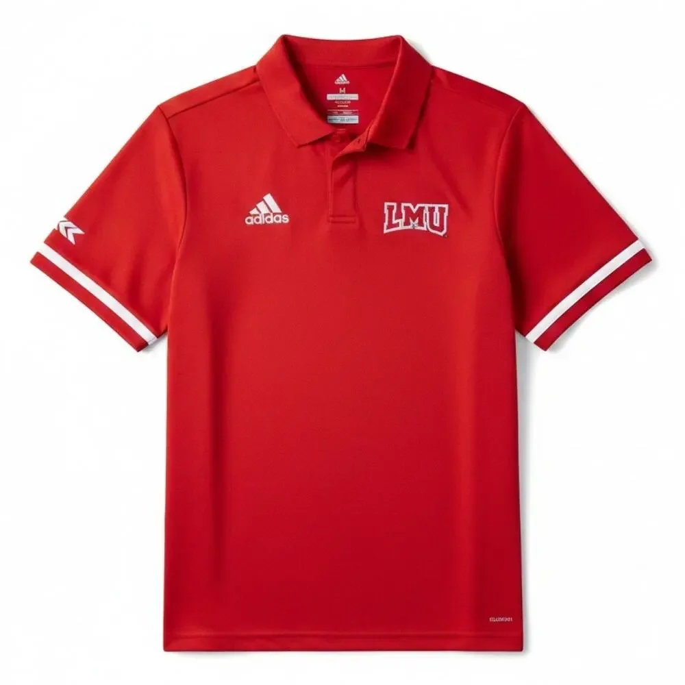 Adidas Loyola Marymount University LMU Climacool Men's Medium Red Polo Gym Golf